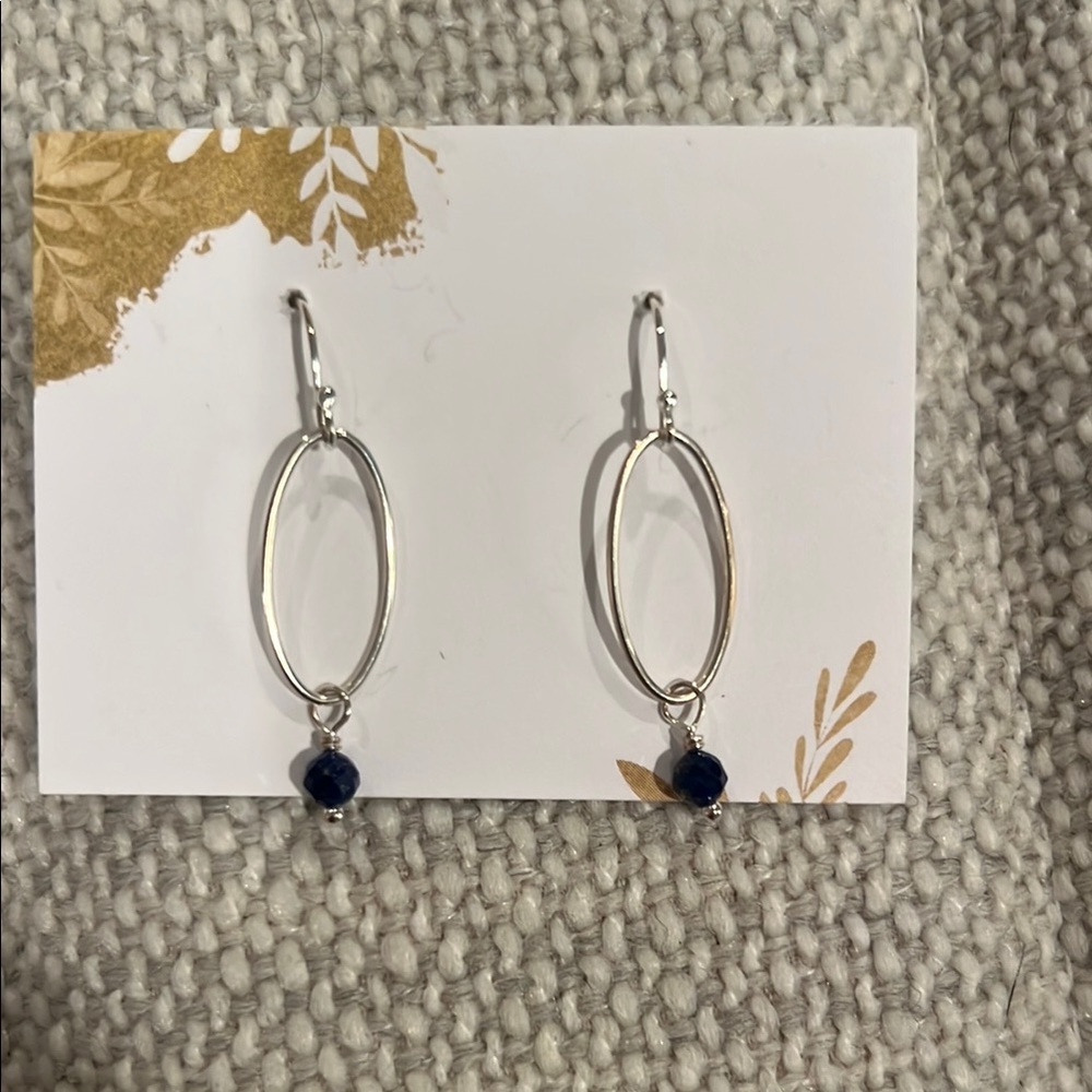 Lapis and Sterling Silver drop earrings